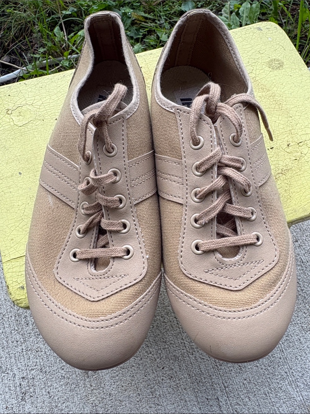 Kids Tan Lace-Up Dance/Twirl Shoes